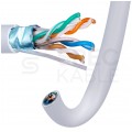 Kabel FTP kat.5e F/UTP 4x2x0,48 linka jasnoszary FRPVC Alantec