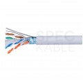 Kabel FTP kat.6 F/UTP 4x2x0,57 Dca jasnoszary LSOH Alantec