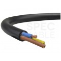 Kabel mieszkaniowy OMY / H03VV-F 3x0,75mm2 czarny 300/500V giętki linka Elektrokabel