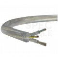 Kabel mieszkaniowy OMY / H03VV-F 3x0,75mm2 transparentny 300/300V giętki linka Alkri