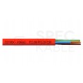 Kabel przeciwpożarowy silikonowy HDGs 5x1,5mm2 FE180 PH120 E90 czerwony 300/500V bezhalogenowy B2ca drut Bitner