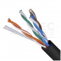 Kabel UTP kat.5e U/UTP 4x2x0,48 linka czarna FRPVC Alantec