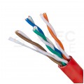 Kabel UTP kat.5e U/UTP 4x2x0,48 linka czerwona FRPVC Alantec