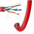 Kabel UTP kat.5e U/UTP 4x2x0,48 linka czerwona FRPVC Alantec