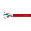 Kabel UTP kat.5e U/UTP 4x2x0,48 linka czerwona FRPVC Alantec