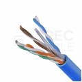 Kabel UTP kat.5e U/UTP 4x2x0,48 linka niebieska FRPVC Alantec