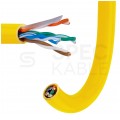 Kabel UTP kat.5e U/UTP 4x2x0,48 linka żółta FRPVC Alantec