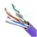 Kabel UTP kat.5e U/UTP 4x2x0,5 Dca fioletowy LSOH Alantec