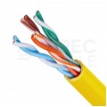 Kabel UTP kat.5e U/UTP 4x2x0,5 żółty Molex