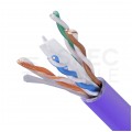 Kabel UTP kat.6 U/UTP 4x2x0,57 B2ca fioletowy LSOH Alantec