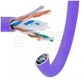 Kabel UTP kat.6 U/UTP 4x2x0,57 B2ca fioletowy LSOH Alantec