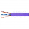 Kabel UTP kat.6 U/UTP 4x2x0,57 B2ca fioletowy LSOH Alantec