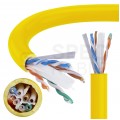 Kabel UTP kat.6 U/UTP 4x2x0,57 B2ca żółty LSOH Alantec