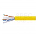 Kabel UTP kat.6 U/UTP 4x2x0,57 B2ca żółty LSOH Alantec