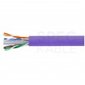 Kabel UTP kat.6 U/UTP 4x2x0,57 Eca fioletowy DIGITUS