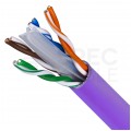 Kabel UTP kat.6 U/UTP 4x2x0,57 Eca fioletowy DIGITUS