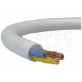 Kabel warsztatowy OWY / H05VV-F 3x1,5mm2 biały 300/500V giętki linka Elektrokabel