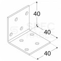 Kątownik ciesielski KM1 łącznik montażowy 40x40x40x2mm stalowy 10szt