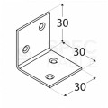 Kątownik ciesielski KSO1 łącznik montażowy 30x30x30x1,5mm stalowy 10szt