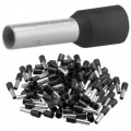 Końcówka tulejkowa izolowana typ HI / TE DIN 1,5mm2 / 10mm miedziana cynowana galwanicznie czarna Elpromet 100szt.