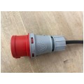 OUTLET Adapter siłowy wtyk [5p] 16A / gniazdo [2P+Z] 16A 230V IP44 na kablu OW 3x1,5mm2 0,5m