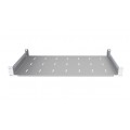 OUTLET Półka regulowana do szafy RACK 19" 1U 250mm szara