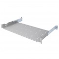 OUTLET Półka regulowana do szafy RACK 19" 1U 250mm szara