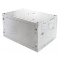 OUTLET Szafa wisząca RACK 19" 6U 450mm drzwi szklane szara NEKU TS BOX