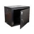 OUTLET Szafa wisząca RACK 19" 9U 450mm drzwi pełne czarna NEKU TS BOX