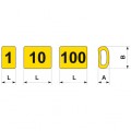 Oznacznik przewodów OZ-0 - OZ-0/"L" żółty 100szt.