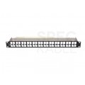 Patch panel pusty RACK 19" 1U na 48 moduły keystone czarny FTP LANBERG