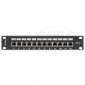 Patch panel RACK 10" kat.6 12p FTP czarny LANBERG