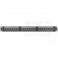 Patch panel RACK 19" kat.6 24p FTP 1U czarny LANBERG