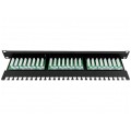 Patch panel RACK 19" kat.6 24p UTP z półką 1U czarny Alantec