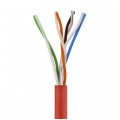 Patchcord UTP kat.5e kabel sieciowy LAN 2x RJ45 linka czerwony 0,25m NEKU