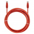 Patchcord UTP kat.5e kabel sieciowy LAN 2x RJ45 linka czerwony 0,25m NEKU