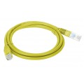Patchcord UTP kat.5e kabel sieciowy LAN 2x RJ45 linka żółty 1m Alantec