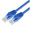 Patchcord UTP kat.6 kabel sieciowy LAN 2x RJ45 linka niebieski 1m NEKU