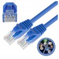 Patchcord UTP kat.6 kabel sieciowy LAN 2x RJ45 linka niebieski 1m NEKU