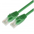 Patchcord UTP kat.6 kabel sieciowy LAN 2x RJ45 linka zielony 0,25m NEKU