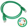 Patchcord UTP kat.6 kabel sieciowy LAN 2x RJ45 linka zielony 0,5m Alantec