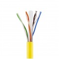 Patchcord UTP kat.6 kabel sieciowy LAN 2x RJ45 linka żółty 0,25m NEKU