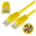 Patchcord UTP kat.6 kabel sieciowy LAN 2x RJ45 linka żółty 0,5m NEKU