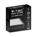 Plafon kwadratowy natynkowy LED 24W 2400lm 4000K IP44 biała barwa neutralna barwa NW czarny V-TAC VT-8624B-SQ