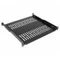 Półka regulowana do szafy RACK 19" 1U 450mm (550mm) czarna NEKU