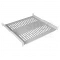 Półka regulowana do szafy RACK 19" 1U 450mm (550mm) szara NEKU