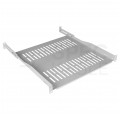 Półka regulowana do szafy RACK 19" 1U 450mm (550mm) szara NEKU