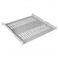 Półka regulowana do szafy RACK 19" 1U 450mm (550mm) szara NEKU