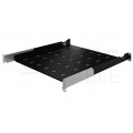 Półka regulowana do szafy RACK 19" 1U 450mm czarna