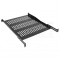 Półka regulowana do szafy RACK 19" 1U 550mm (650mm) czarna NEKU